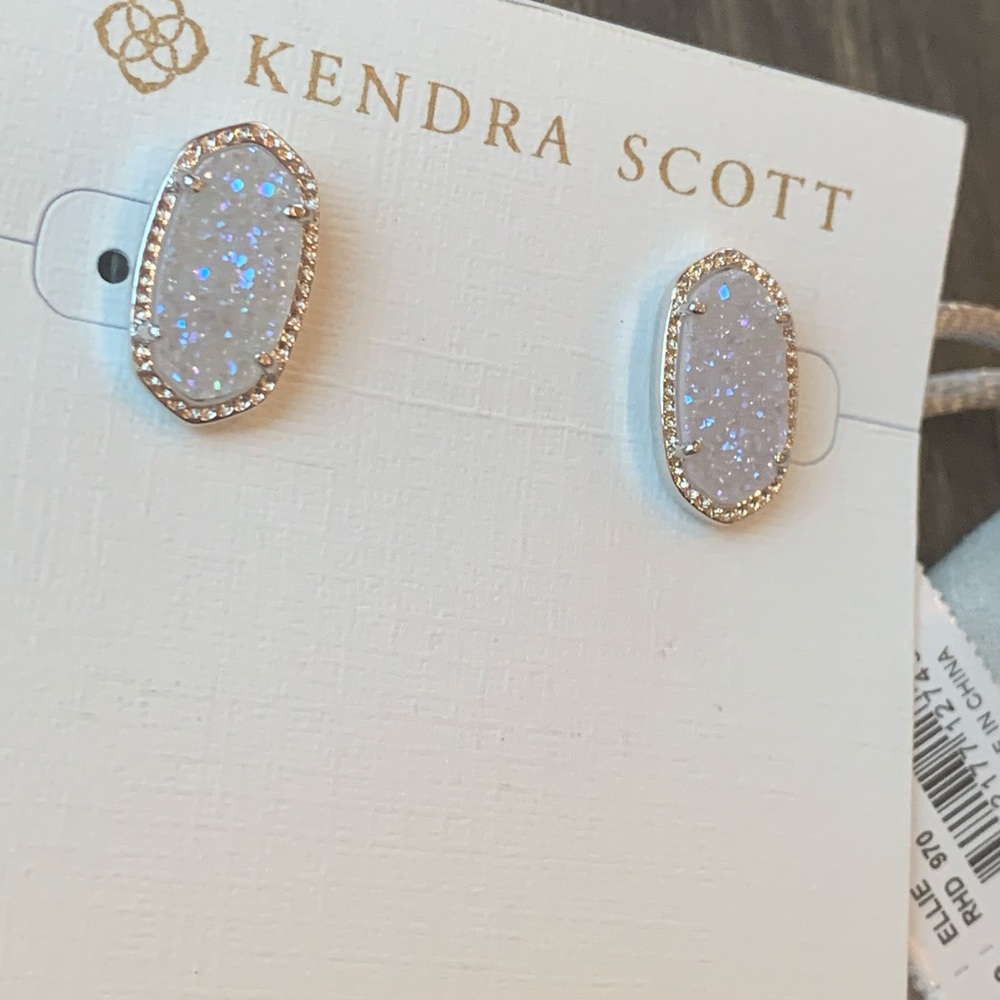 NEW Kendra Scott Ellie silver iridescent drusy